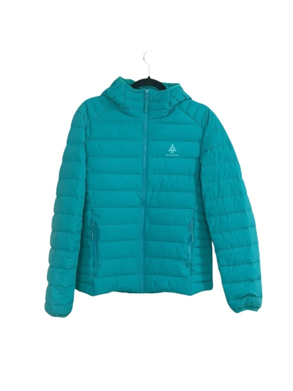 WOODS Women's Down Puffer Jacket Medium Lake Blue